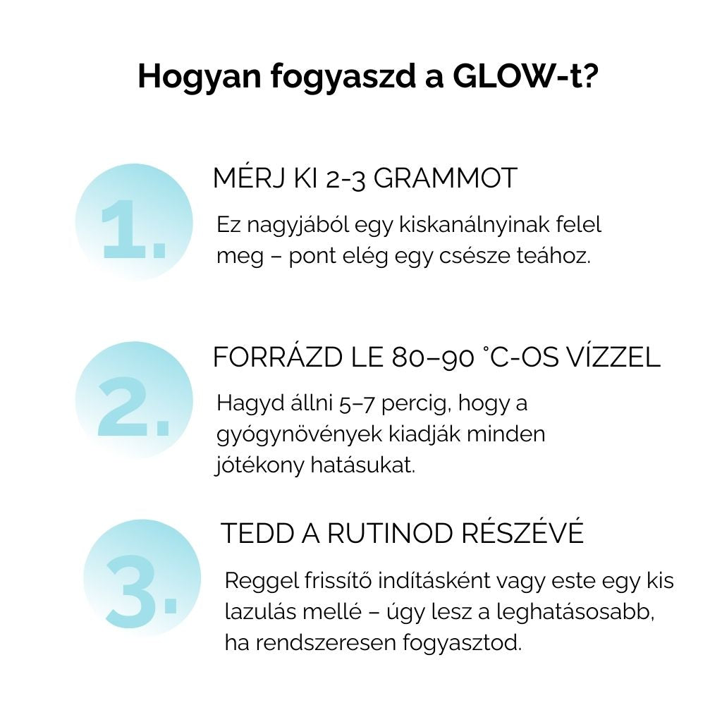 Nuvina GLOW – Női ciklus gyógytea (14-16. nap, Ovuláció, vitalitásért) - 50g (20 adag)