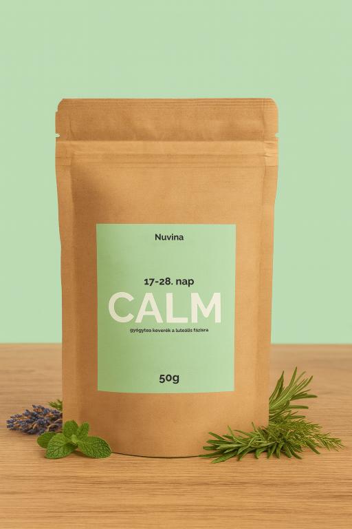 Nuvina CALM - Női ciklus gyógytea keverék (17–28. nap, Luteális fázis, nyugalomért) - 50g (20 adag)