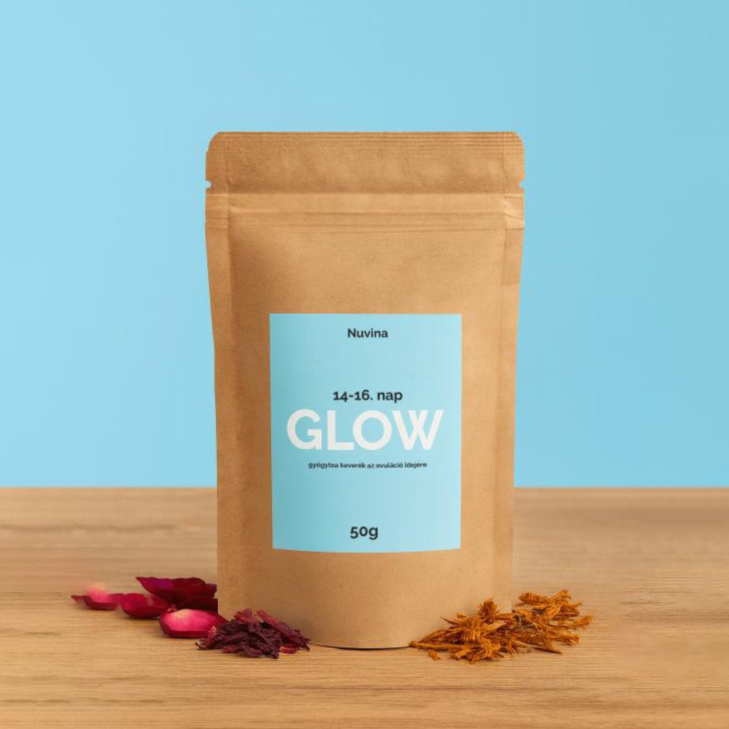 Nuvina GLOW – Női ciklus gyógytea (14-16. nap, Ovuláció, vitalitásért) - 50g (20 adag)