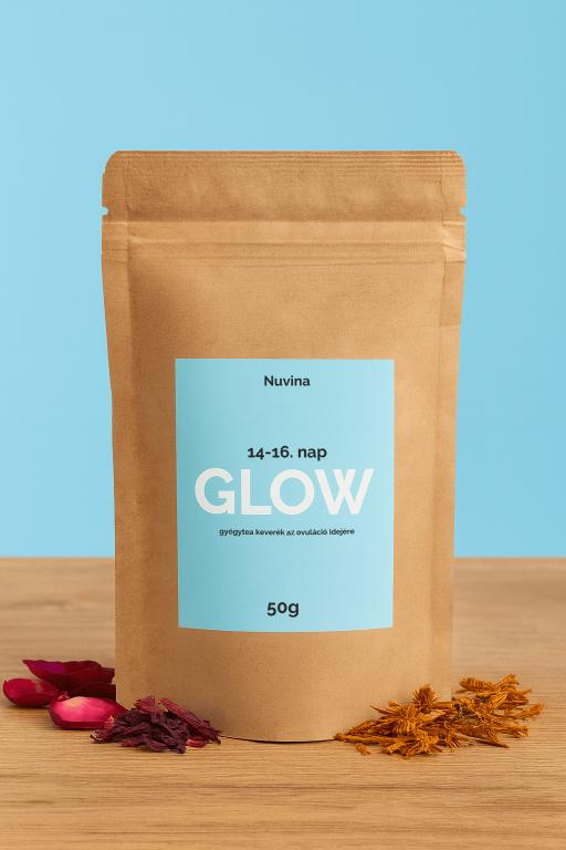 Nuvina GLOW – Női ciklus gyógytea (14-16. nap, Ovuláció, vitalitásért) - 50g (20 adag)